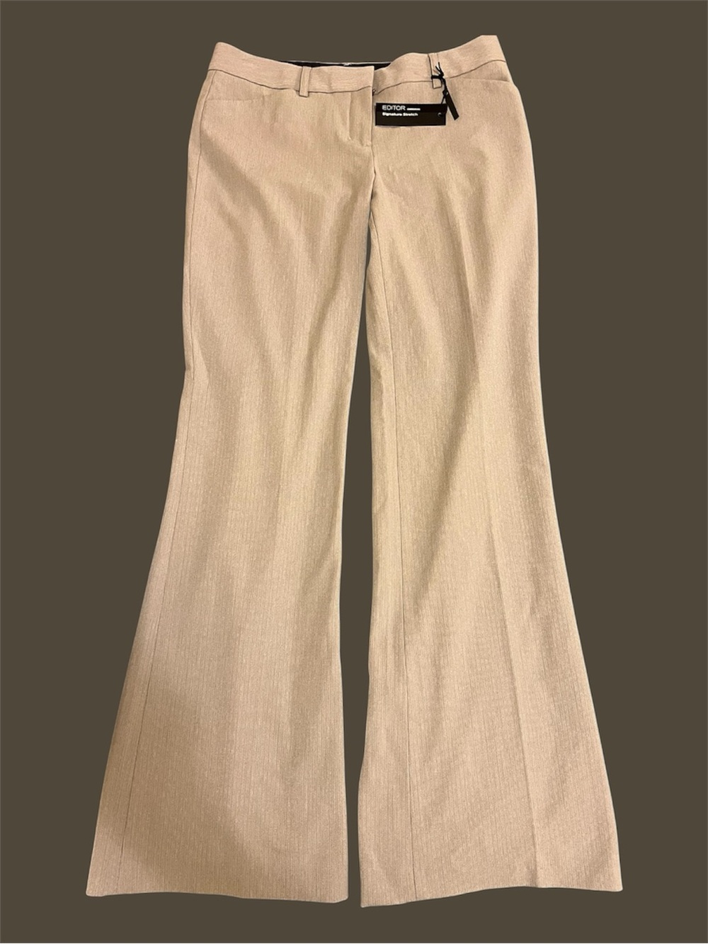 NWT Express The Editor Original Flare Leg Pants Pinstripe Low Rise 6R